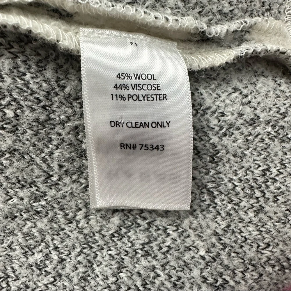 Anthropologie Lucy & Laurel Floral Wool Blend Coat Cream Grey Size Small EUC